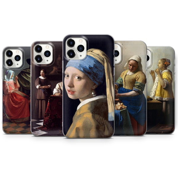 Coque de téléphone Johannes Vermeer pour iPhone 15, 14, 13, 12, 11, SE, XR, XS, X, Pixel 8, 7A, 7, 6 Pro, Samsung S24, S23, S22, S21, A54