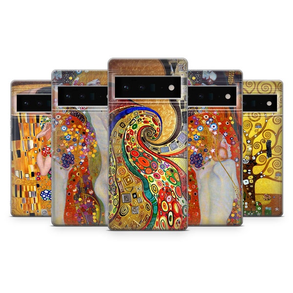 Gustav Klimt Phone Case Fine Art Cover for Google  Pixel 8 Pro, 8A, 8, 7A, 7,  7 Pro, 7 XL, 6, 6A, 6 Pro, iPhone 15, 14, 13, 12, Samsung S24