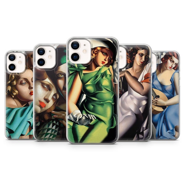 Art Deco Phone Case De Lempicka Art Cover for iPhone 15, 14, 13, 12, 11, SE, XR, XS, 8, Pixel 8 Pro, 8, 7A, 7, 6, Samsung S24, S23, S22, S21