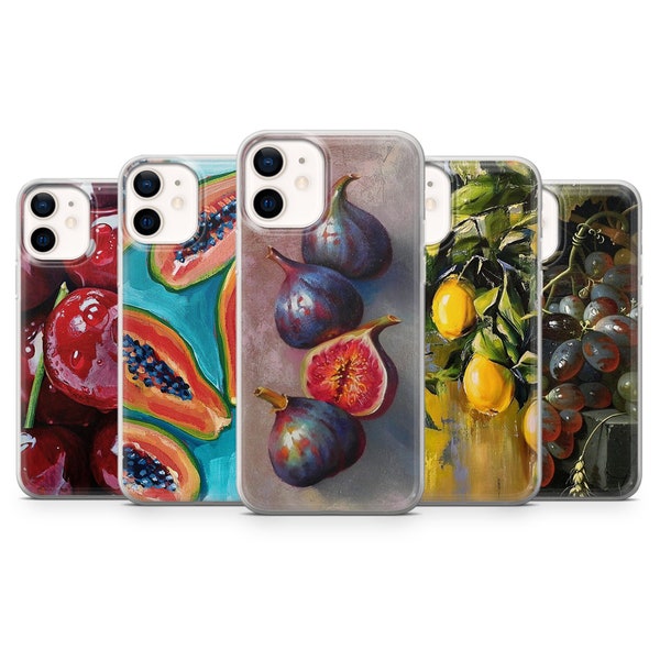 Fruits in Art Phone Case Tasty Cover for iPhone 15, 14, 13, 12, 11, SE, XR, XS, 8, Pixel 8 Pro, 8, 7A, 7, 6, Samsung S24, S23, S22, S21, A54