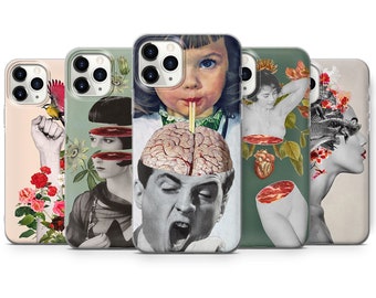 Coque Gore pour téléphone portable Creepy Photo Art Cover pour iPhone 15, 14, 13, 12, 11, SE, XR, XS, 8, Pixel 8 Pro, 8, 7A, 7, 6, Samsung S24, S23, S22, S21, A54
