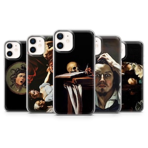 Coque de portable Caravaggio, Art baroque sombre, pour iPhone 16, 15, 14, 13, 12, 11, SE, Pixel 9, 8A, 7A, 7, 6, Samsung S25, S24, S23, S22, S21