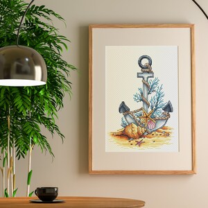 Nautical Anchor Cross Stitch Design, Ocean Treasures Cross Stitch ...