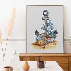 Nautical Anchor Cross Stitch Design, Ocean Treasures Cross Stitch ...