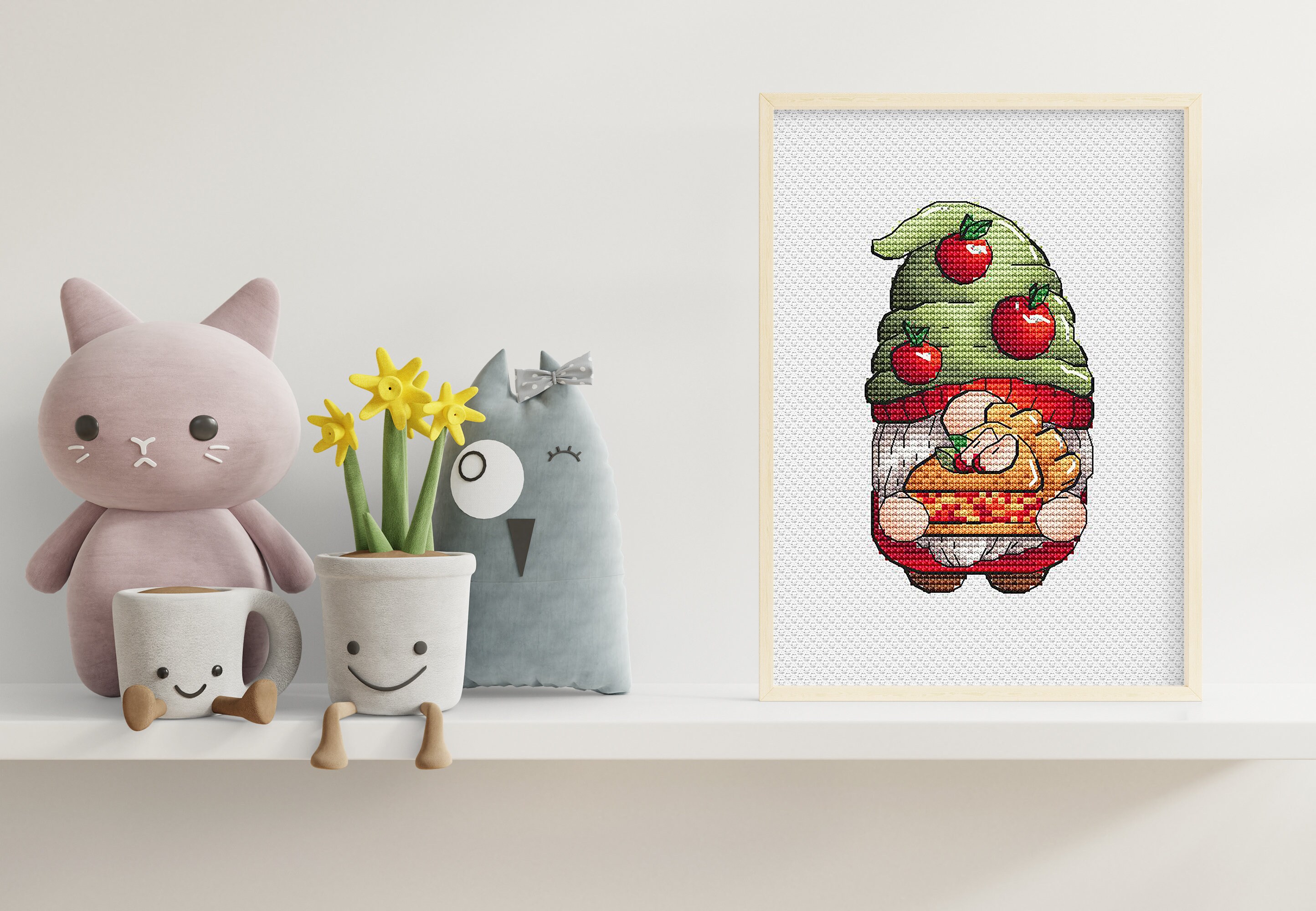 Little Chief Gnome Cross Stitch Pattern PDF Funny Fairy - Etsy