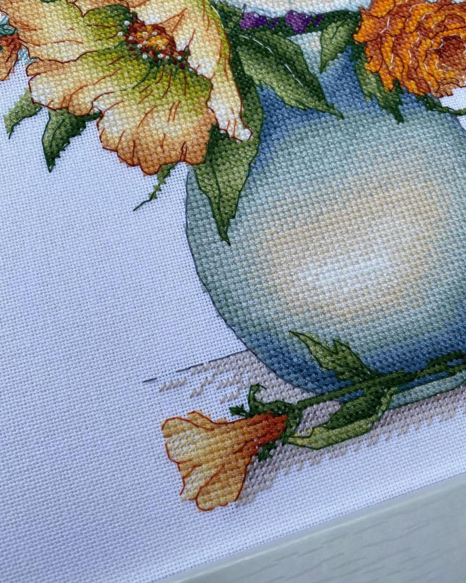 Flowers Cross Stitch Pattern PDF Flower Vase Counted Cross - Etsy