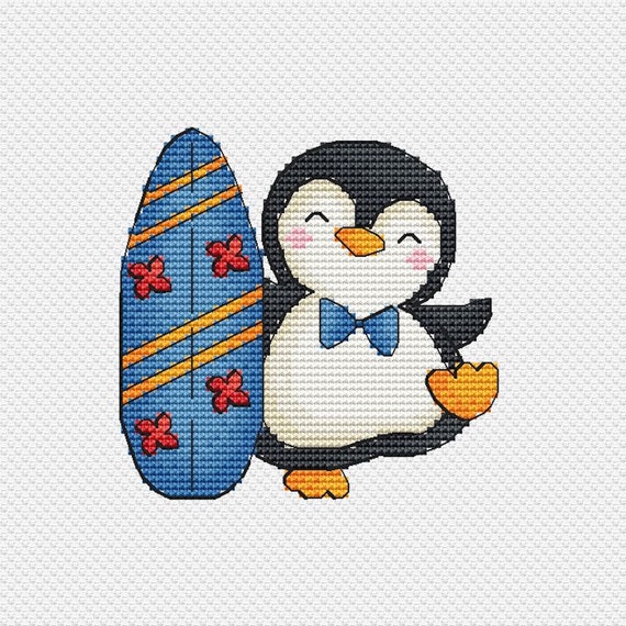 ペンギンサーファークロスステッチ、ペンギンカウントクロス