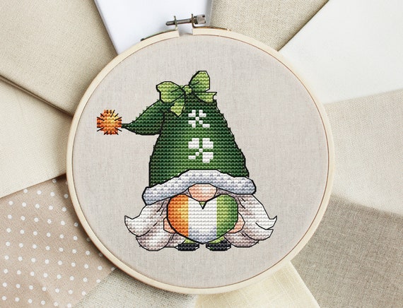 Bookmark cross stitch kit Lucky Easy Counted Pattern DIY St Patrick's Day  Gift