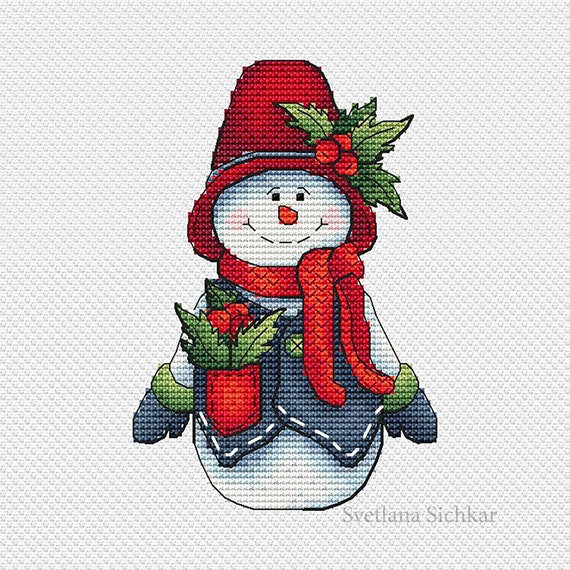 Embroidery Kit for Christmas Funny, Cartoon Cross Stitch Kits