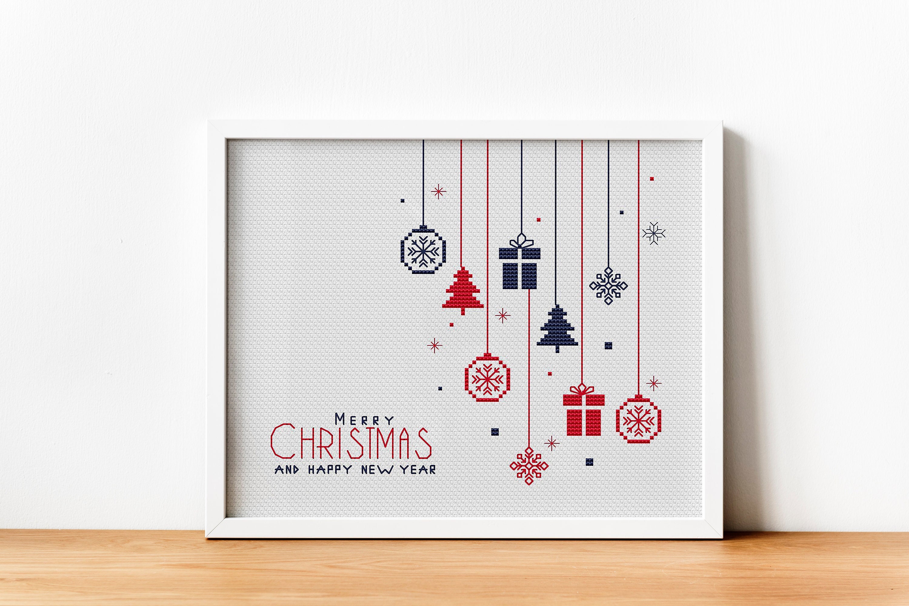Christmas Cross Stitch Pattern PDF Christmas Ornaments | Etsy