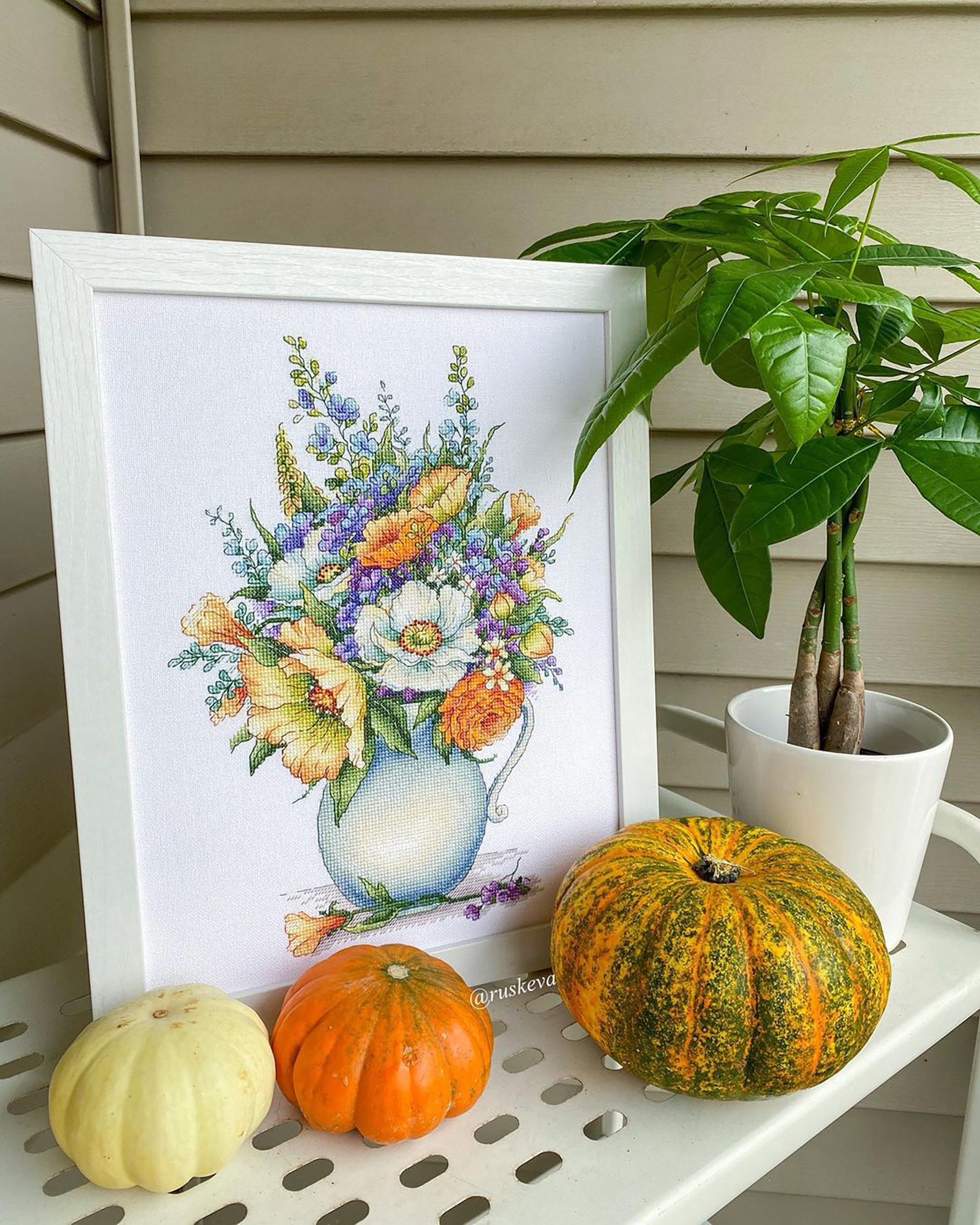 Fall Flowers  Free Cross Stitch Pattern • Ugly Duckling House