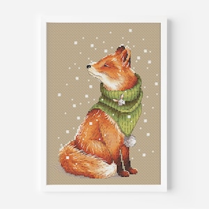 Fox Cross Stitch Pattern PDF Instant Download Digital File | Animal Cross Stitch | Hare Cross Stitch Counted Chart Woodland Nursery Handmade