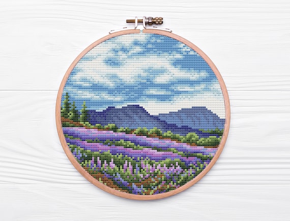 Lavender Cross Hoops Lavender Cross Hoops
