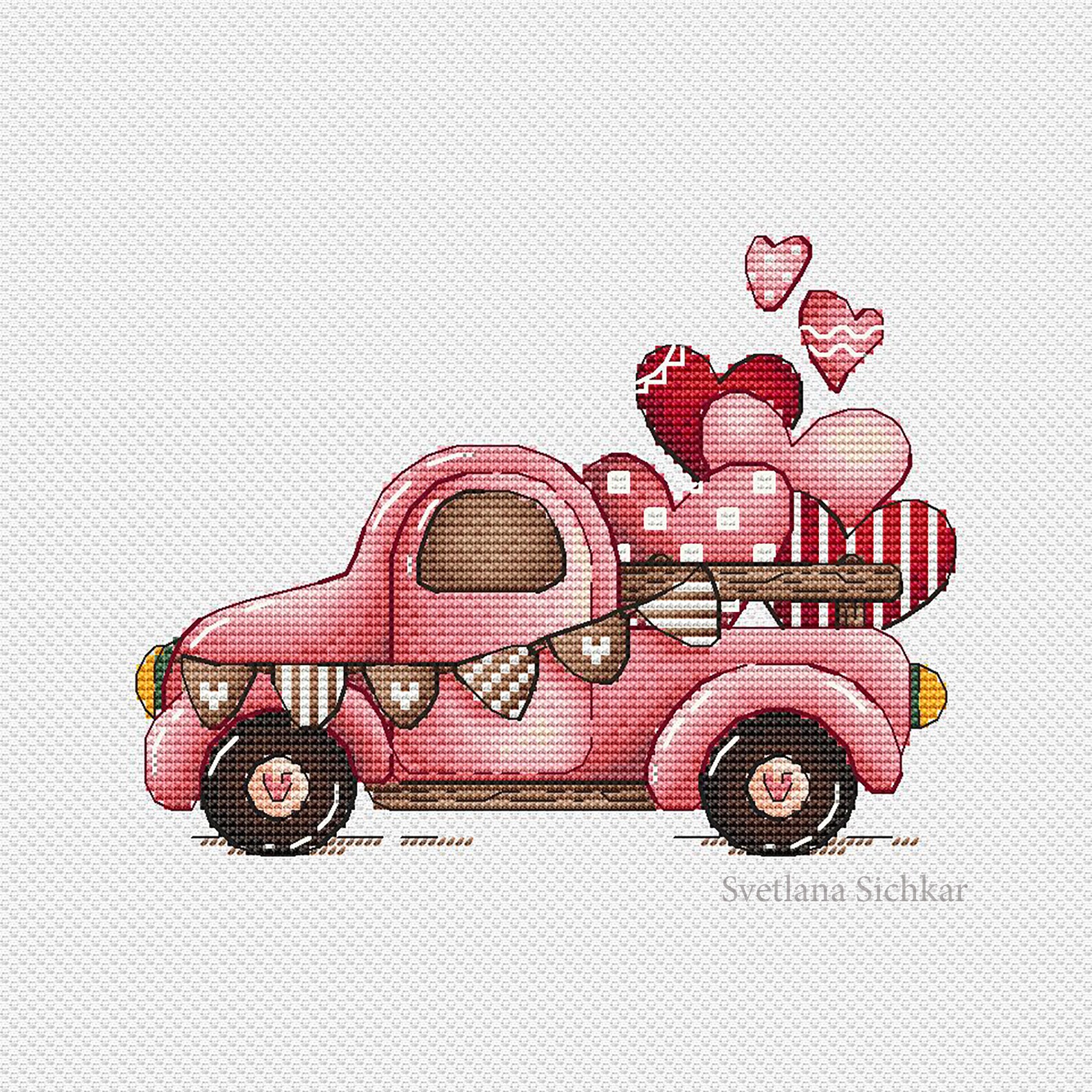 Car Cross Stitch Pattern PDF Instant Download Love Counted - Etsy