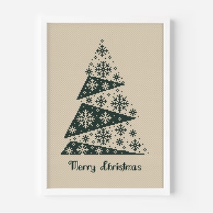 Christmas Tree Cross Stitch Pattern PDF Digital File, Christmas Ornament Counted Cross Stitch, Christmas Decor, Handmade Christmas Crafts