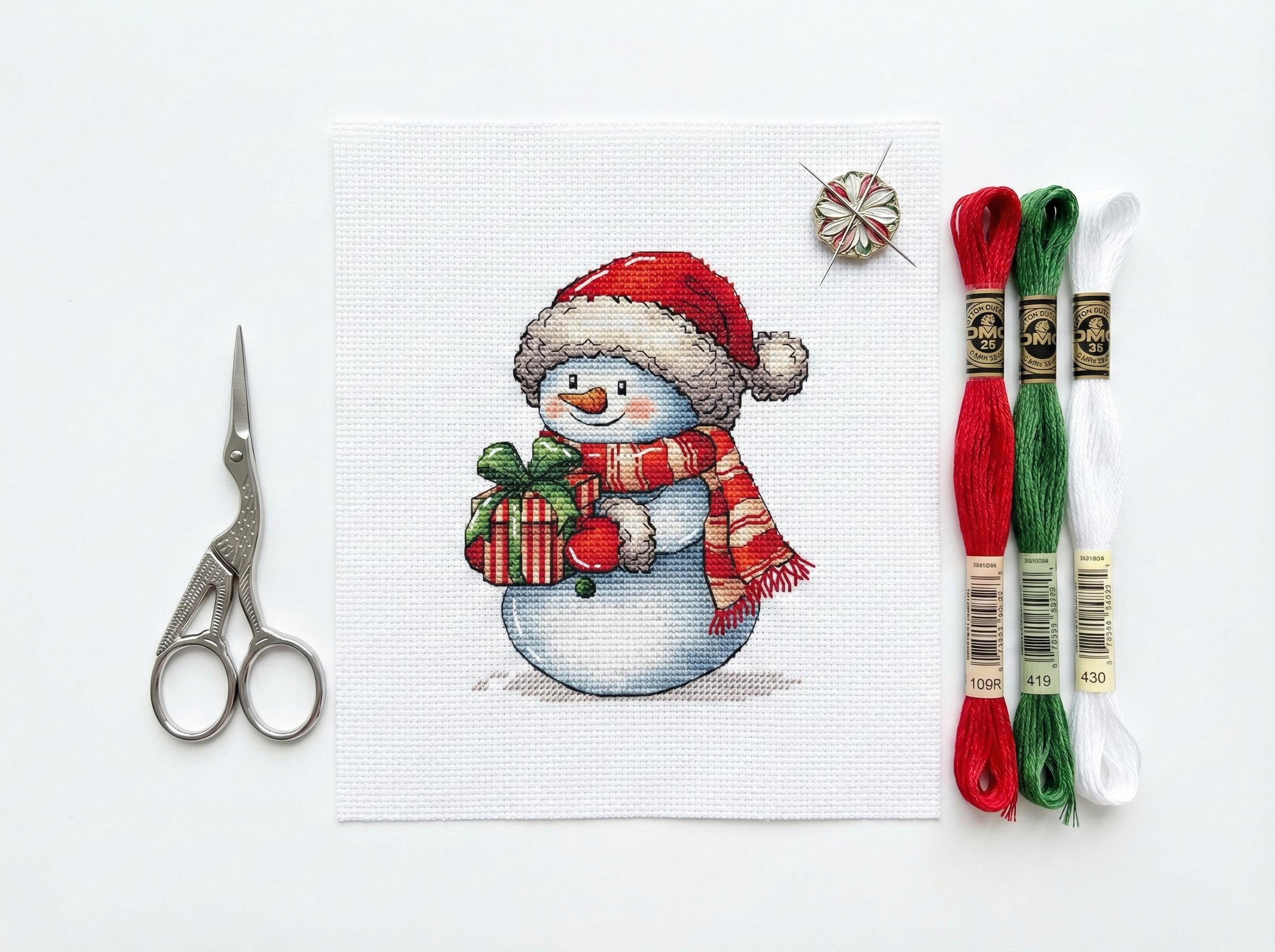 Christmas Snowman Cross Stitch Pattern PDF, Hilarious Winter Hand ...