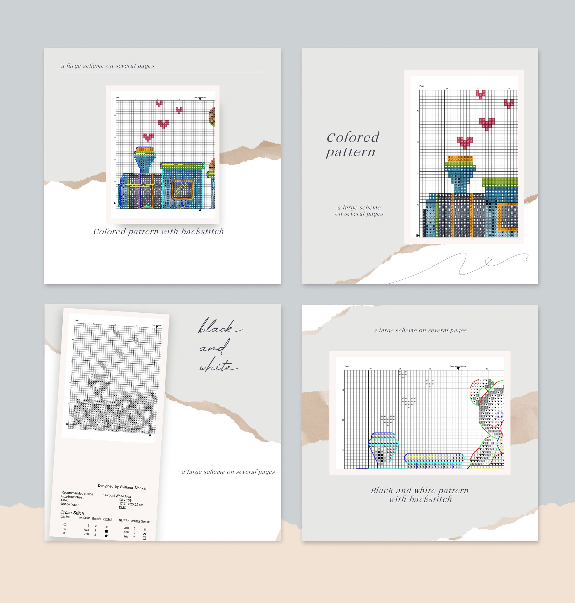 Personalized Boy's Birth Announcement Cross Stitch Pattern Custom Baby ...