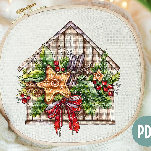 Gnome Cross Stitch Pattern PDF Christmas Counted Cross Etsy
