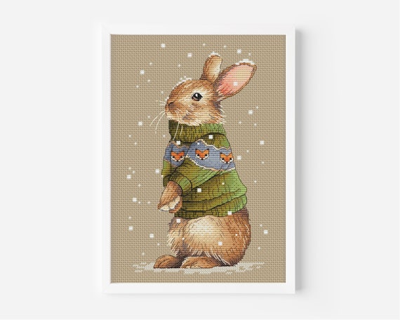 Rabbit Cross Stitch Pattern PDF Instant Download | Animal