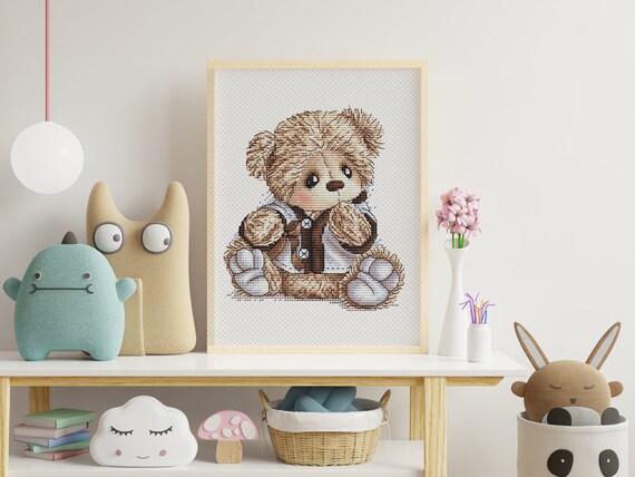 Teddy Bear Cross Stitch Pattern PDF Toy Cross Stitch Instant