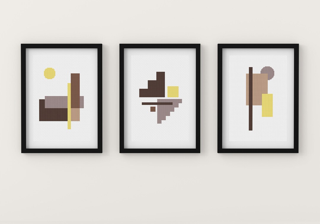 Modern Cross Stitch Pattern, Geometric Cross Stitch Pattern, Abstract Cross Stitch Pattern, Art