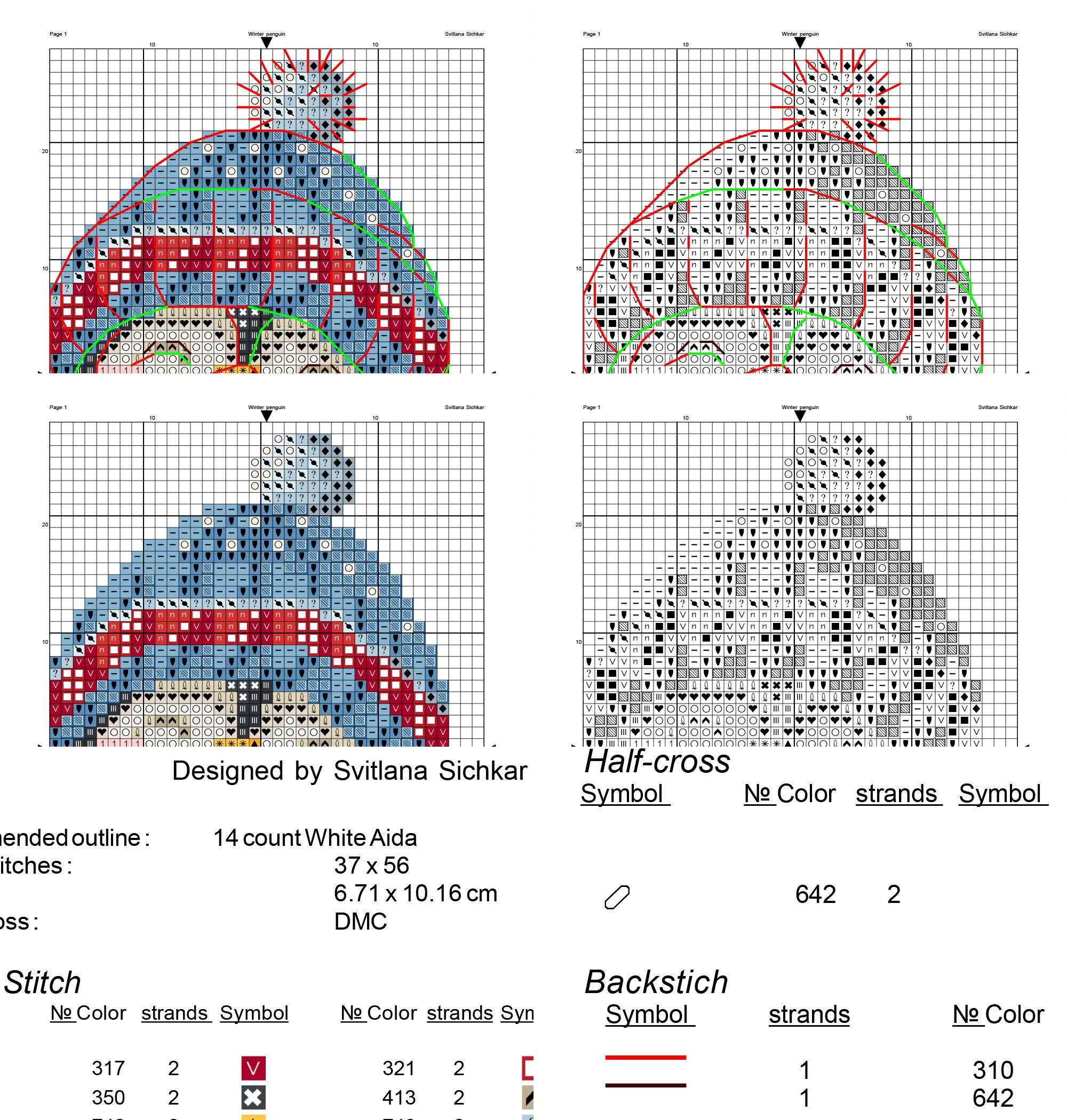 Baby Penguin Cross Stitch Pattern PDF Bird Cross Stitch Etsy
