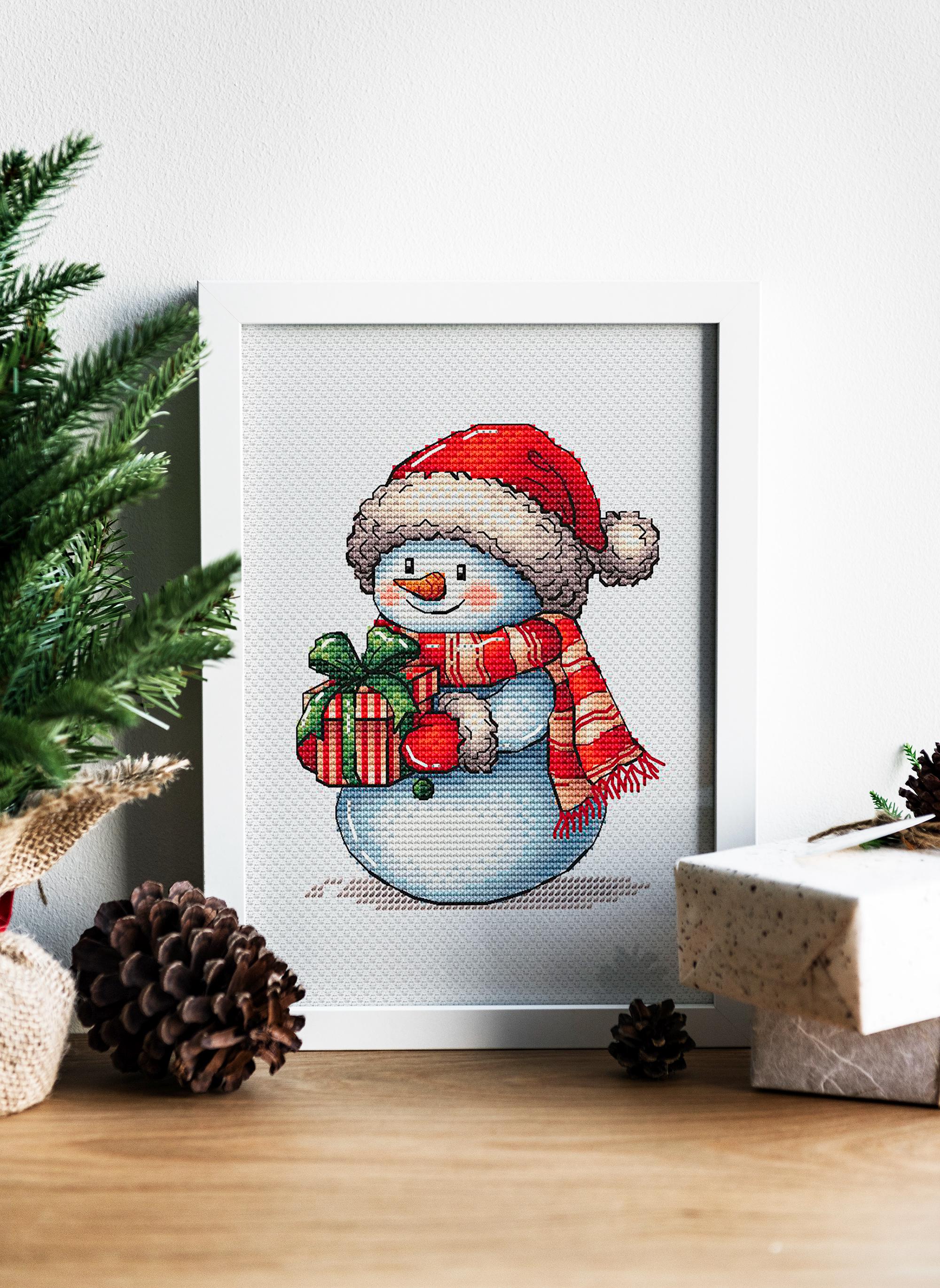 Christmas Snowman Cross Stitch Pattern PDF, Hilarious Winter Hand ...