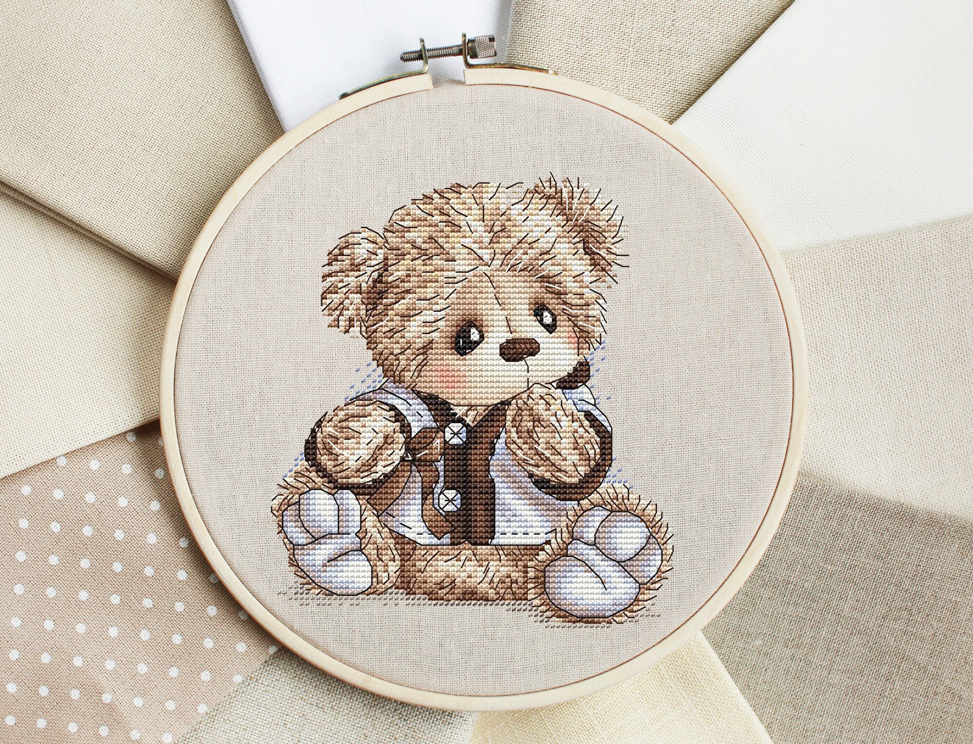 Teddy Bear Cross Stitch Pattern PDF Toy Cross Stitch Instant