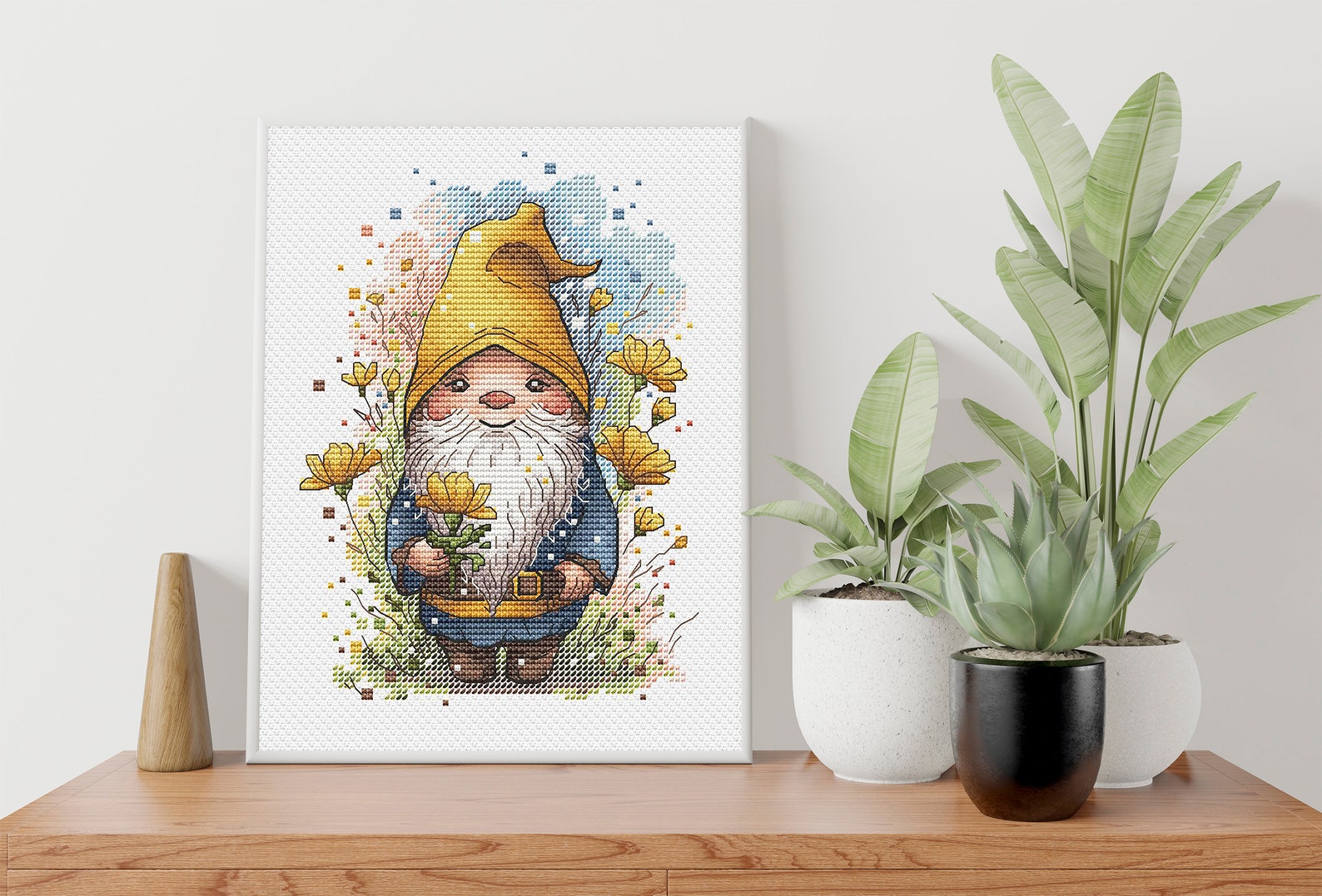 Scandinavian Gnome Cross Stitch Pattern PDF Gnome Needlepoint Etsy