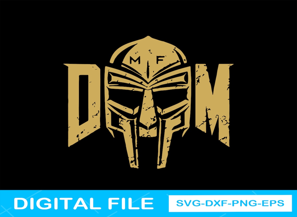 MF DOOM Game Logo SVG Tribute To M.F Doom Villain Mask Svg | Etsy