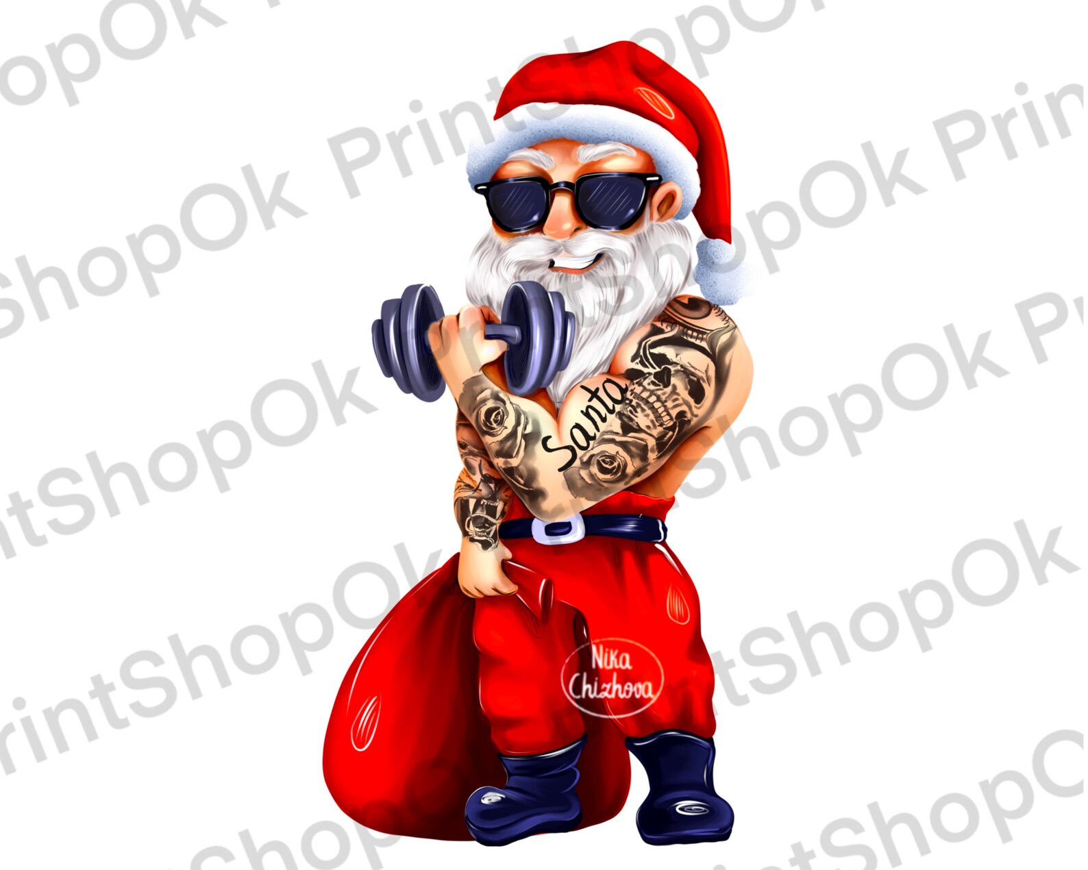 Bad Santa Claus PNG PDF and JPG / Christmas clipart / Winter | Etsy