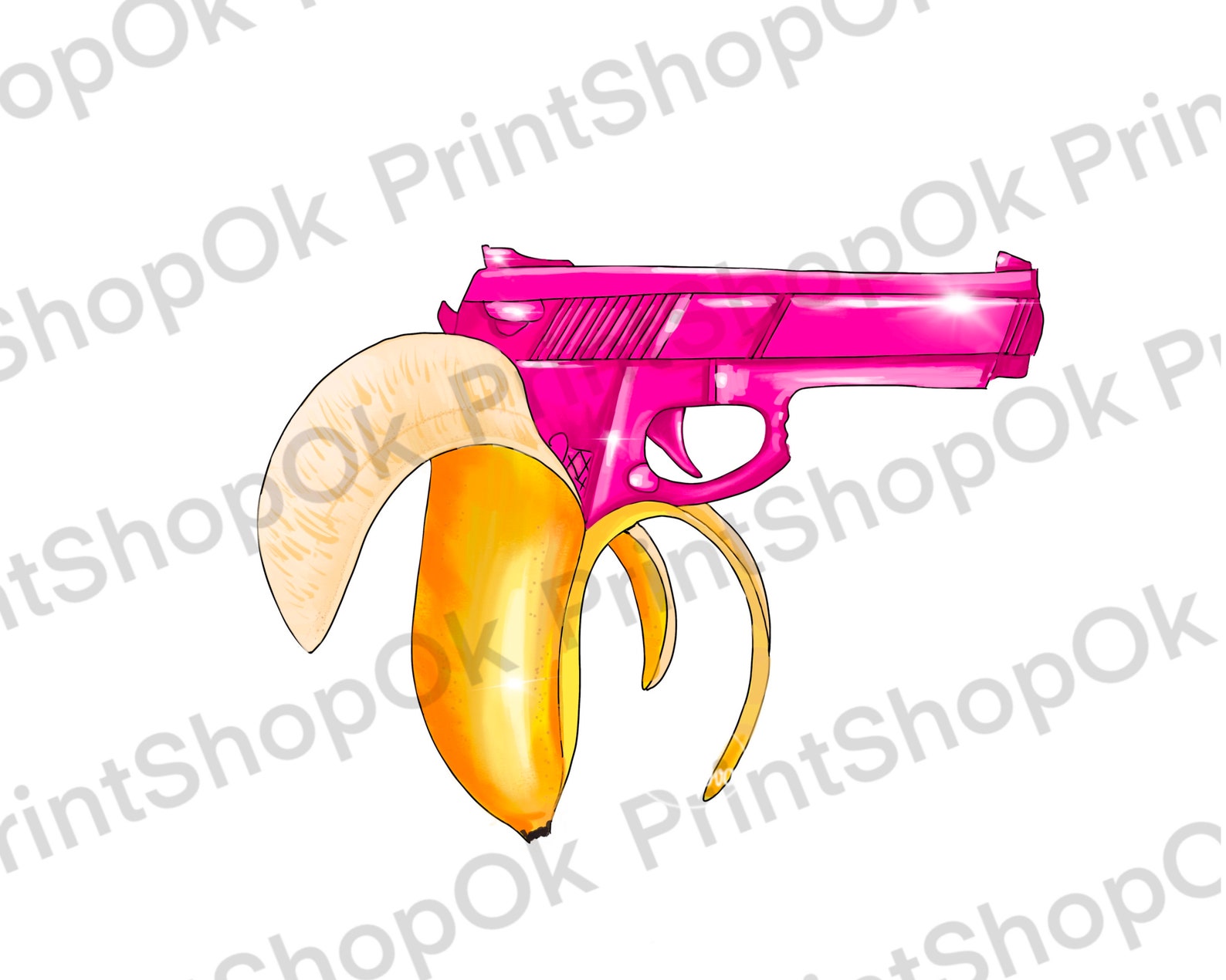 Banana gun Banana png clipart PNG PDF and JPG Etsy