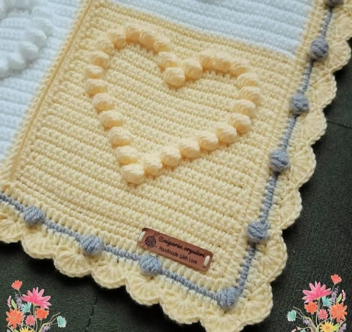 HandKnitted Popcorn Blanket Etsy