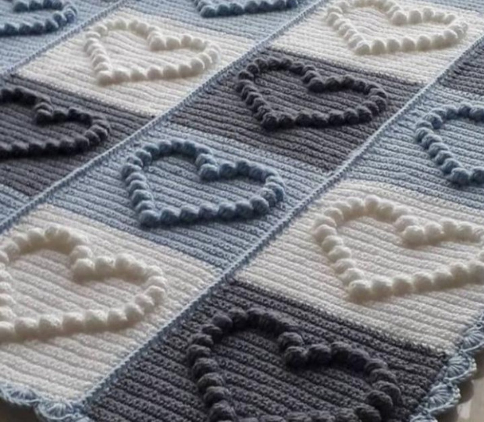 HandKnitted Popcorn Blanket Etsy