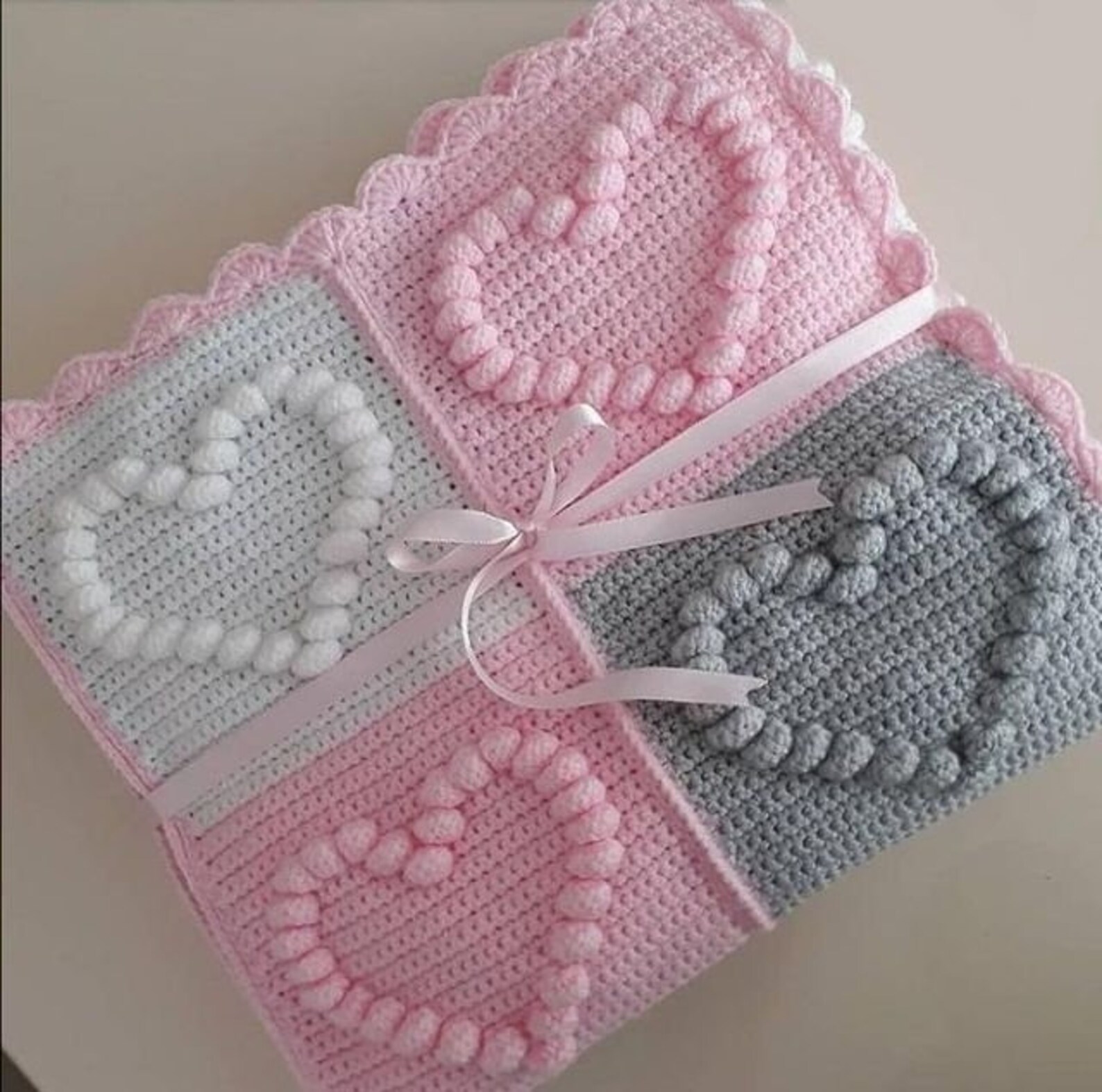 HandKnitted Popcorn Blanket Etsy