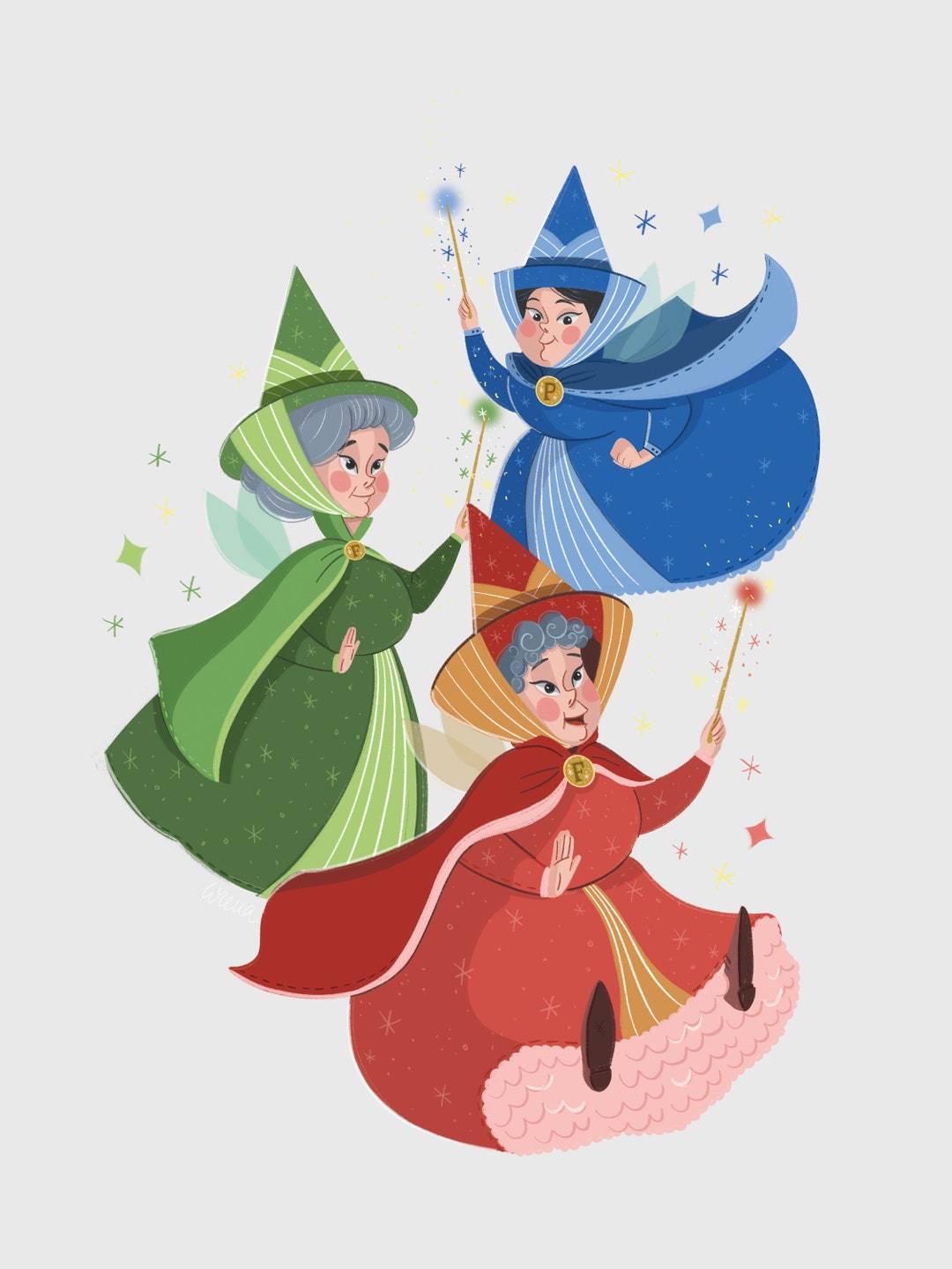 Flora, Fauna y Primavera. Flora, Fauna and Merryweather. La Bella ...