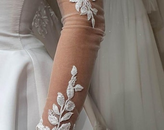 Detachable Bridal Sleeves: Handmade Tulle Wedding Sleeves