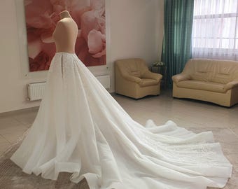 Satin wedding skirt, Wedding skirt, Detachable wedding skirt, Puffy wedding skirt, Mikado wedding skirt