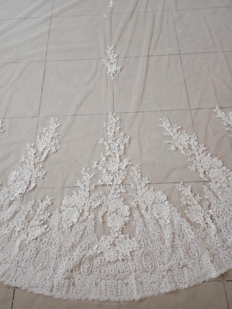 Detachable Overskirt Handmade Train Tulle Skirt Cathedral Wedding