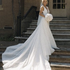 Detachable glitter wedding train, Detachable train, Wedding over skirt, Detachable tulle over skirt