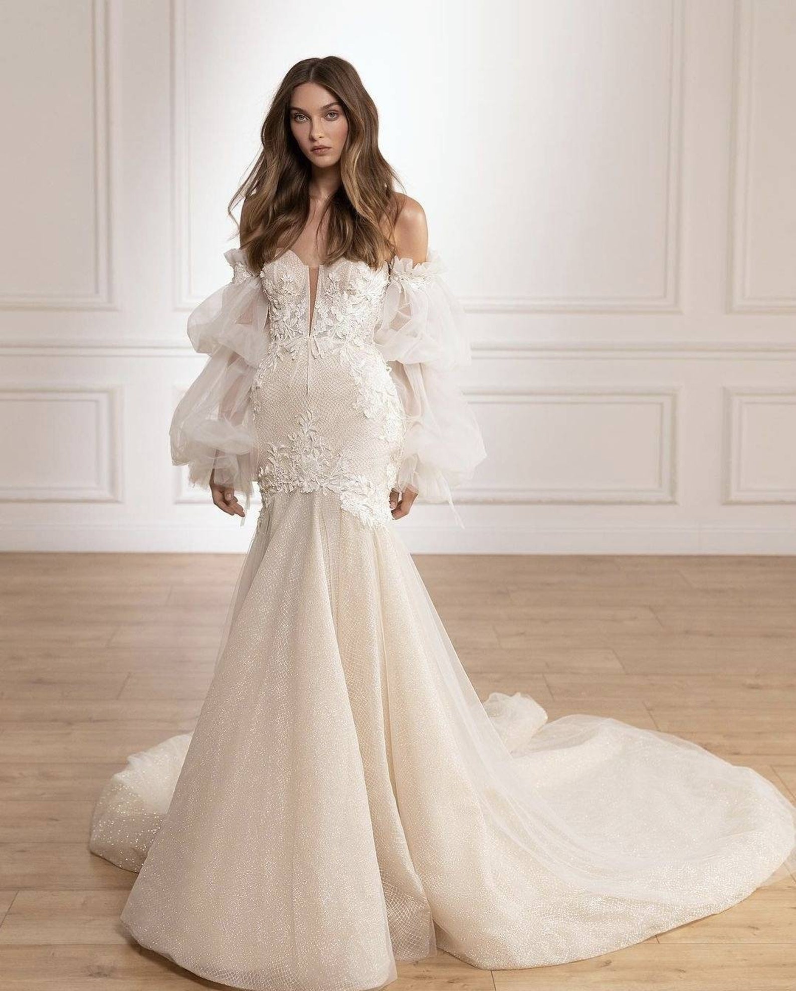 Detachable Tulle Sleeves for Wedding Dress Bicep Bridal Etsy