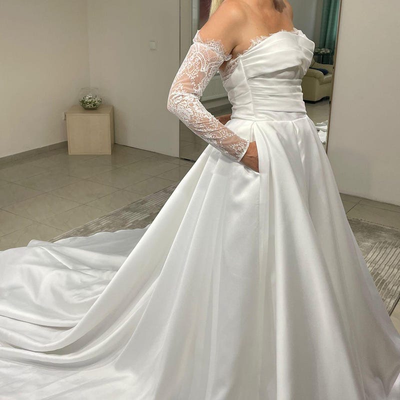 chantilly lace. Brides looking for sleeves