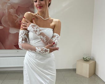 Bridal Detachable Sleeves | Wedding Add On Sleeves | Handmade Bridal Accessories