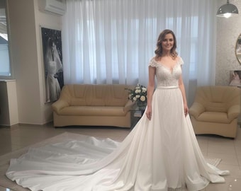 Detachable Satin  Overskirt, Satin Overskirt, Detachable Train, Wedding Overskirt