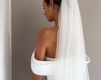 Tulle large veil , cathedral wedding veil, long bridal veil  wedding veil