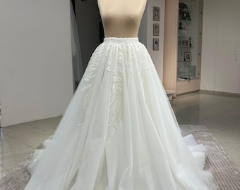 Handmade Glitter Lace Brautrock : Abnehmbare Puffy Hochzeit Trennt