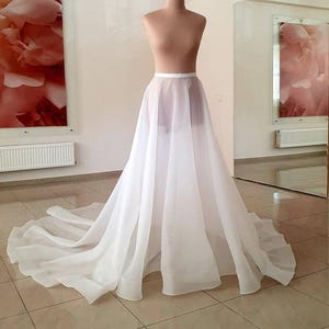 Gonna da sposa in organza staccabile - Gonna da sposa minimalista