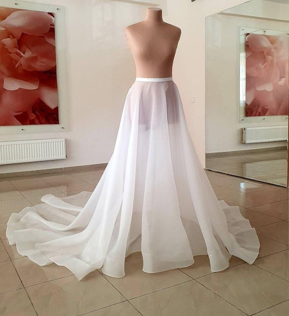 Detachable Organza Wedding Overskirt - Minimalist Bridal Skirt - Etsy