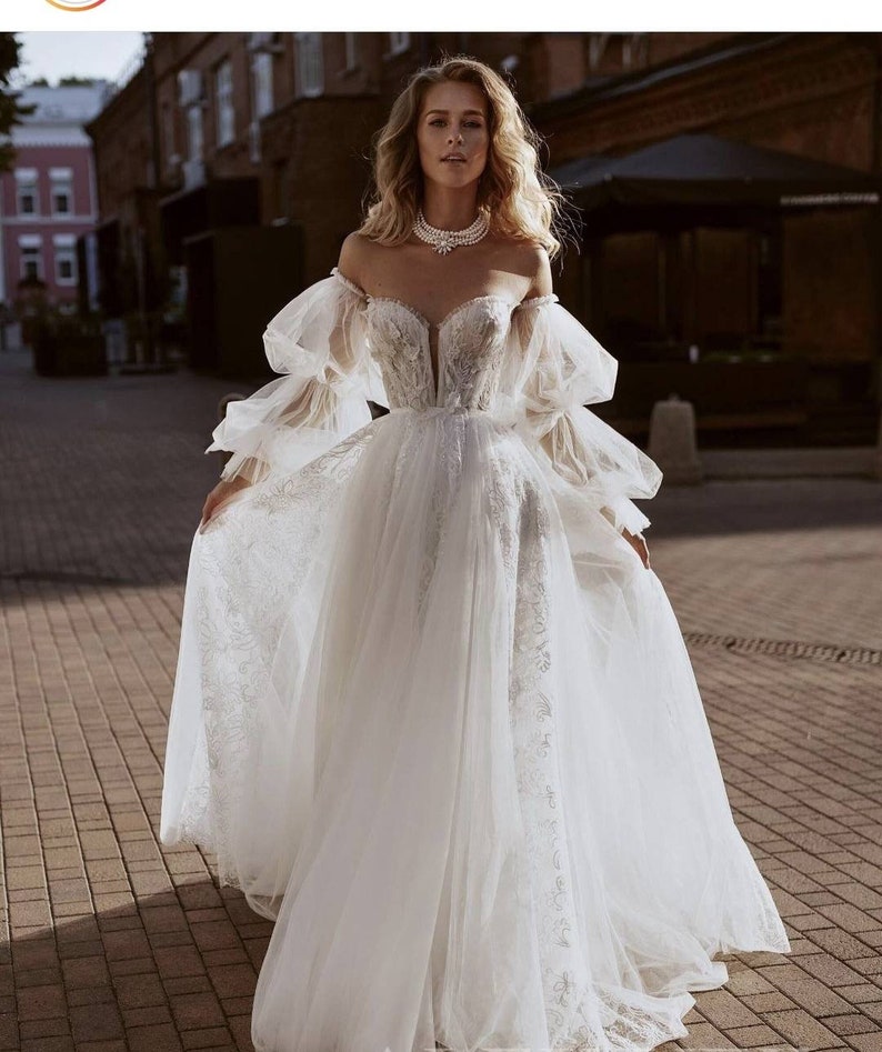 Detachable Fluffy Tulle Bridal Short Sleeves Wedding Separates