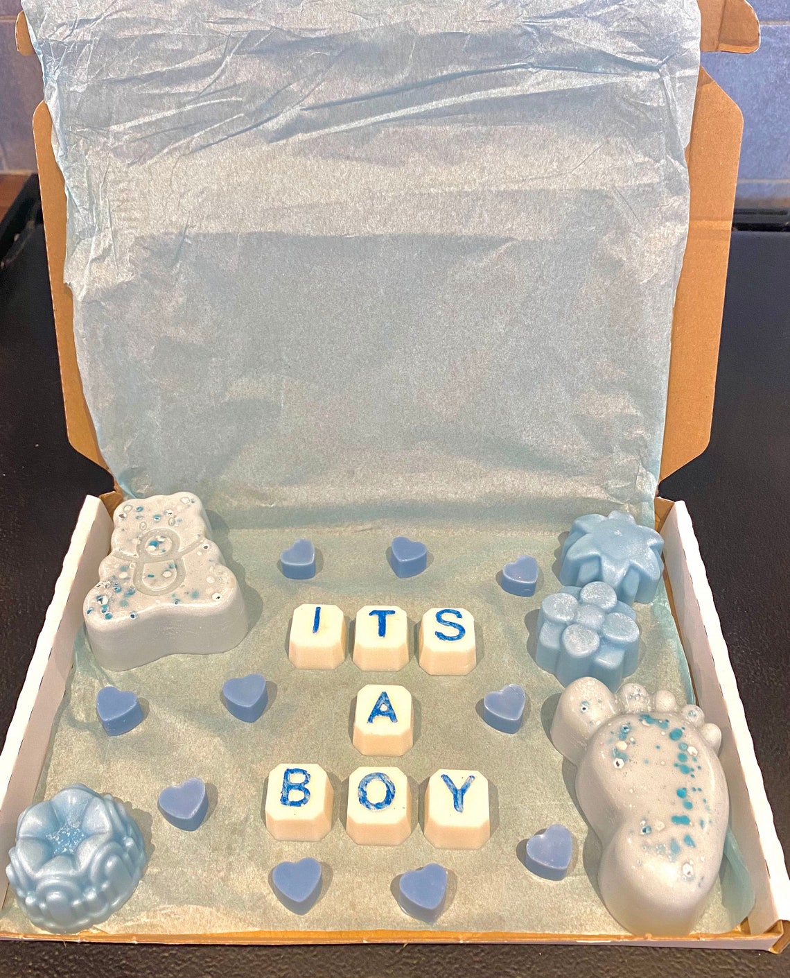 Wax Melt Gift Box Set Gender Reveal Its A Boy Present Highly Etsy